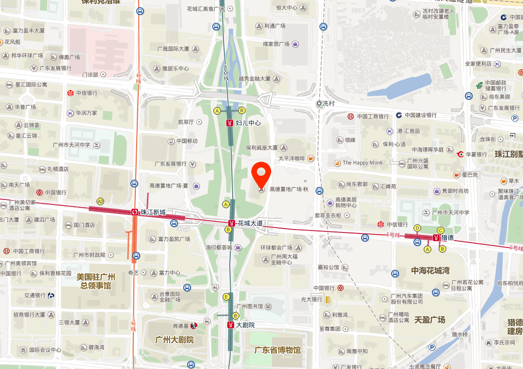 高德置地秋广场地图位置